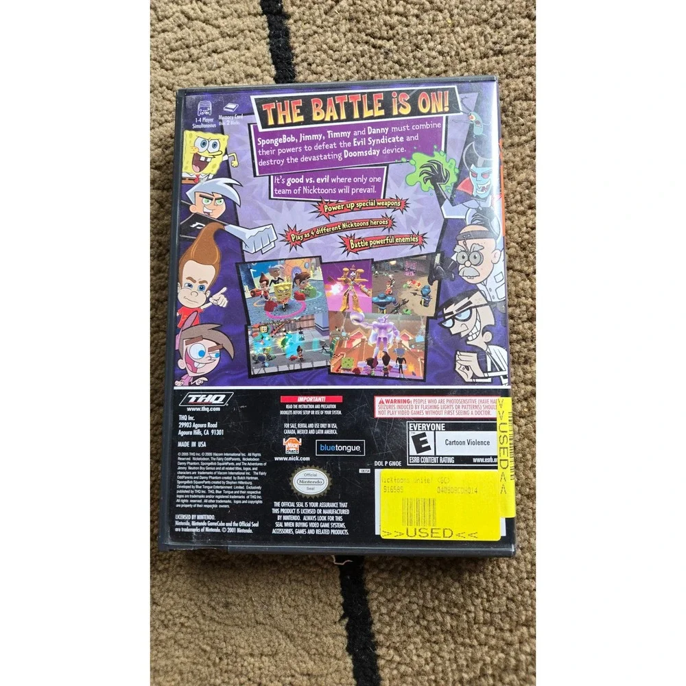Nicktoons Unite Nintendo GameCube GC Video Game THQ DOL-GNOE-USA CIB